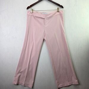 No Appt Necessary Dress Pants Womens Large Pink Good Wide Leg Stretch Trousers